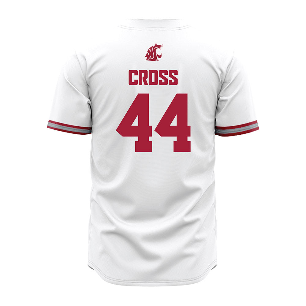 WSU - NCAA Baseball : Brock Cross - White Jersey-1