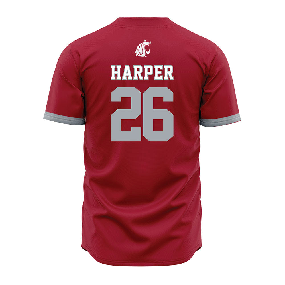 WSU - NCAA Baseball : Owen Harper - Red Jersey-1