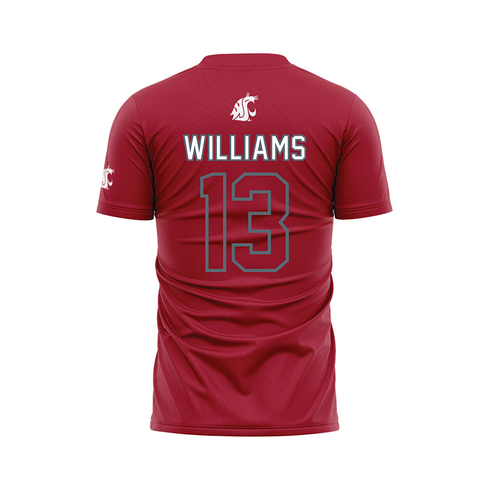 WSU - NCAA Women's Soccer : Jamuna Williams - Red Soccer Jersey-1