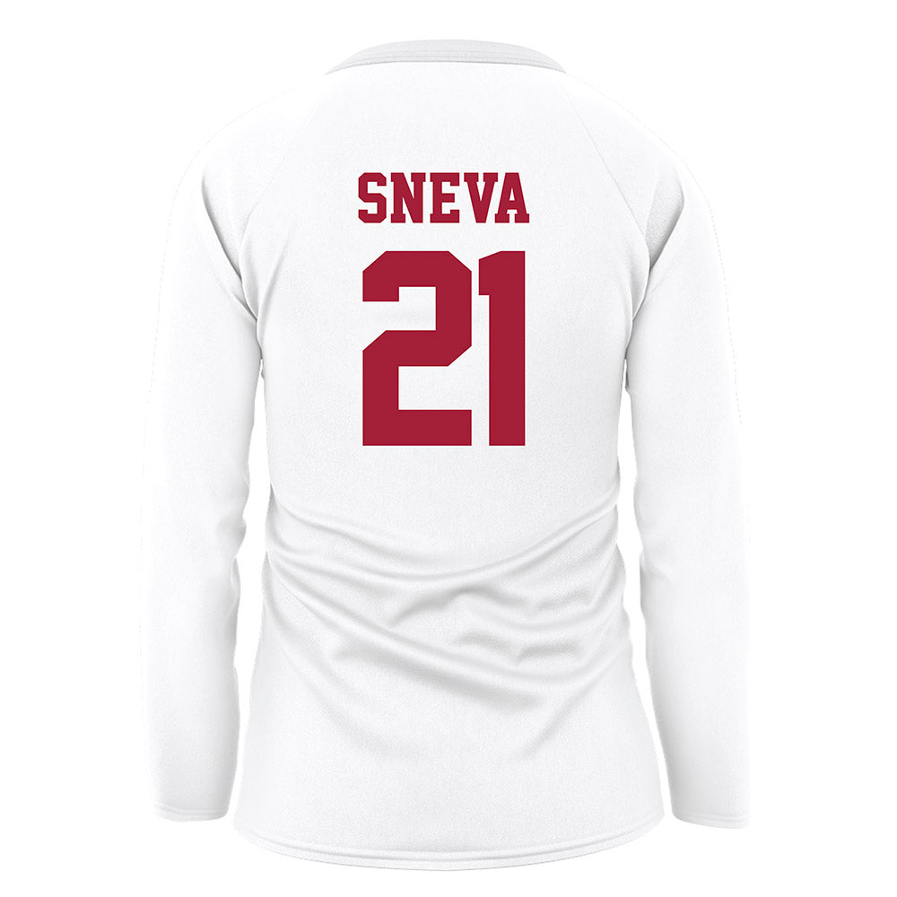 WSU - NCAA Women's Volleyball : ziah sneva - White Volleyball Jersey-1