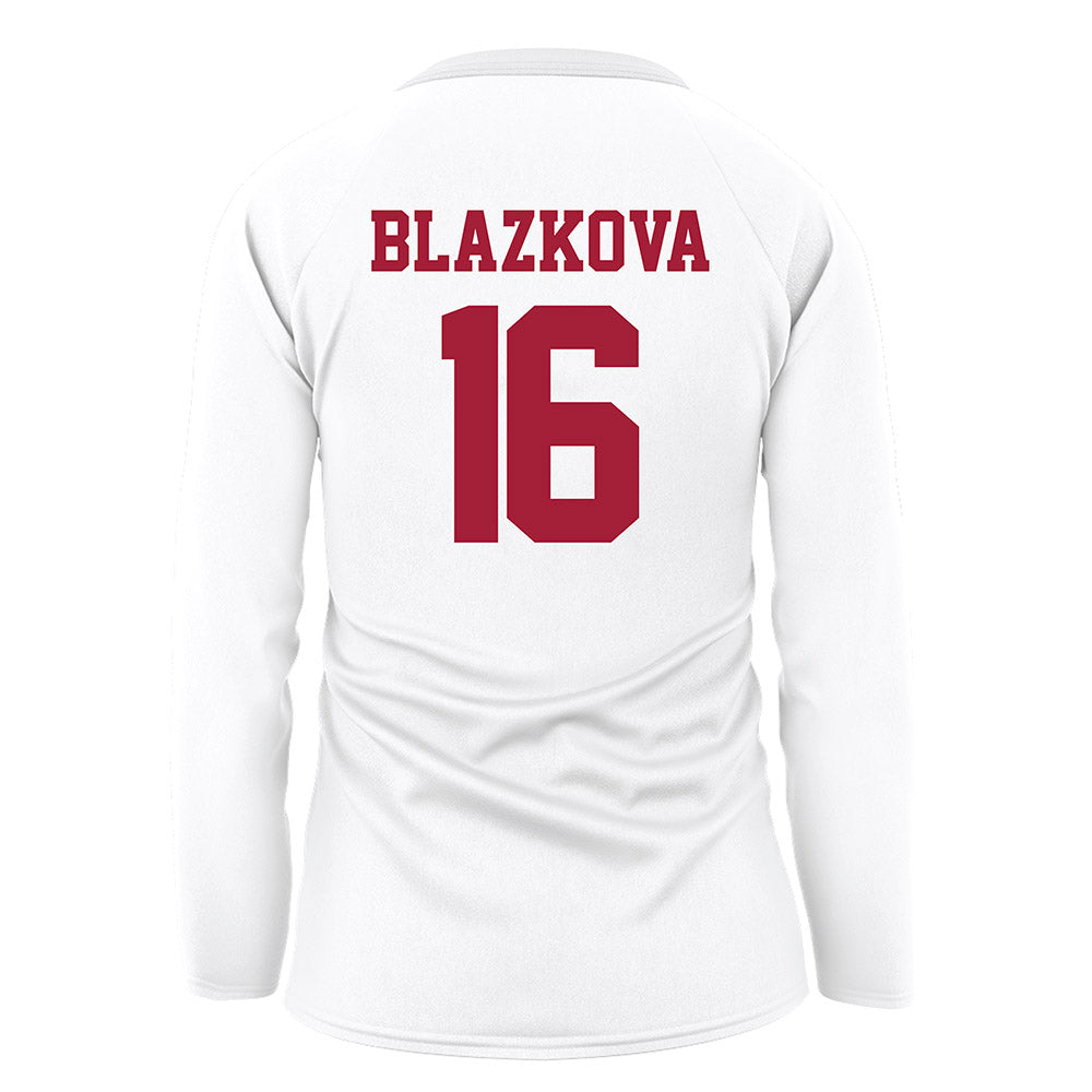 WSU - NCAA Women's Volleyball : Lucie Blazkova - White Volleyball Jersey-1