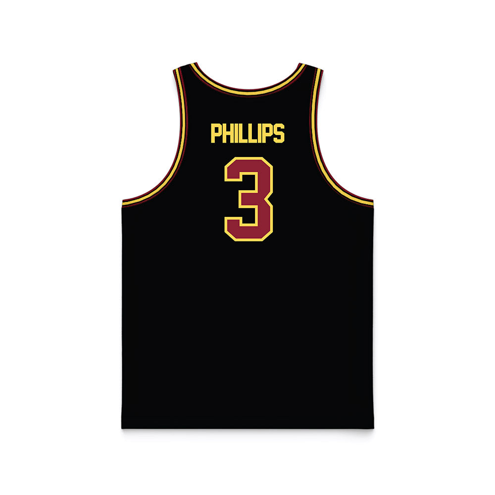 NSU - NCAA Men's Basketball : Brendan Phillips - Black Basketball Jersey-1