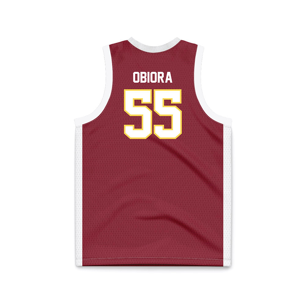 NSU - NCAA Men's Basketball : Tobi Obiora - Maroon Basketball Jersey-1