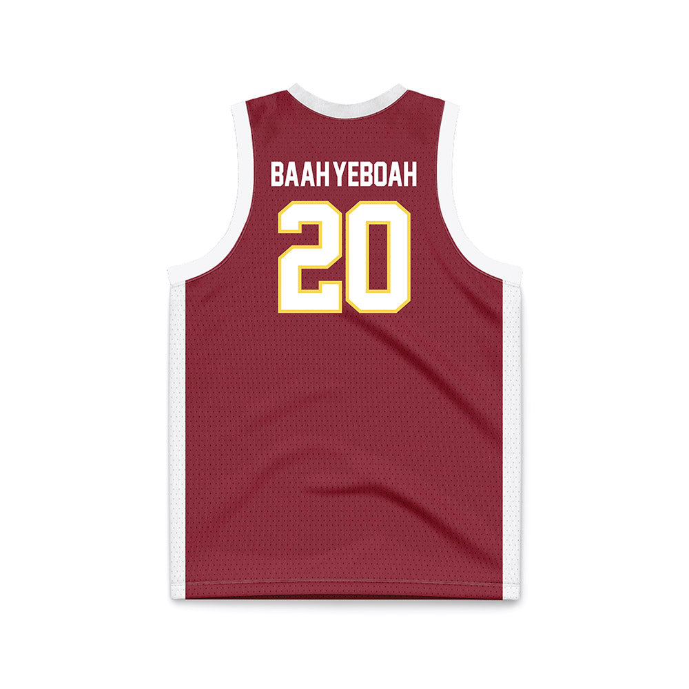 NSU - NCAA Men's Basketball : Marley Baah-Yeboah - Maroon Basketball Jersey-1