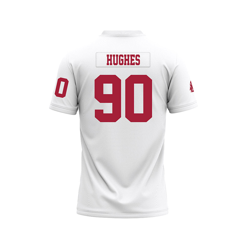WSU - NCAA Football : Michael Hughes - White Football Jersey