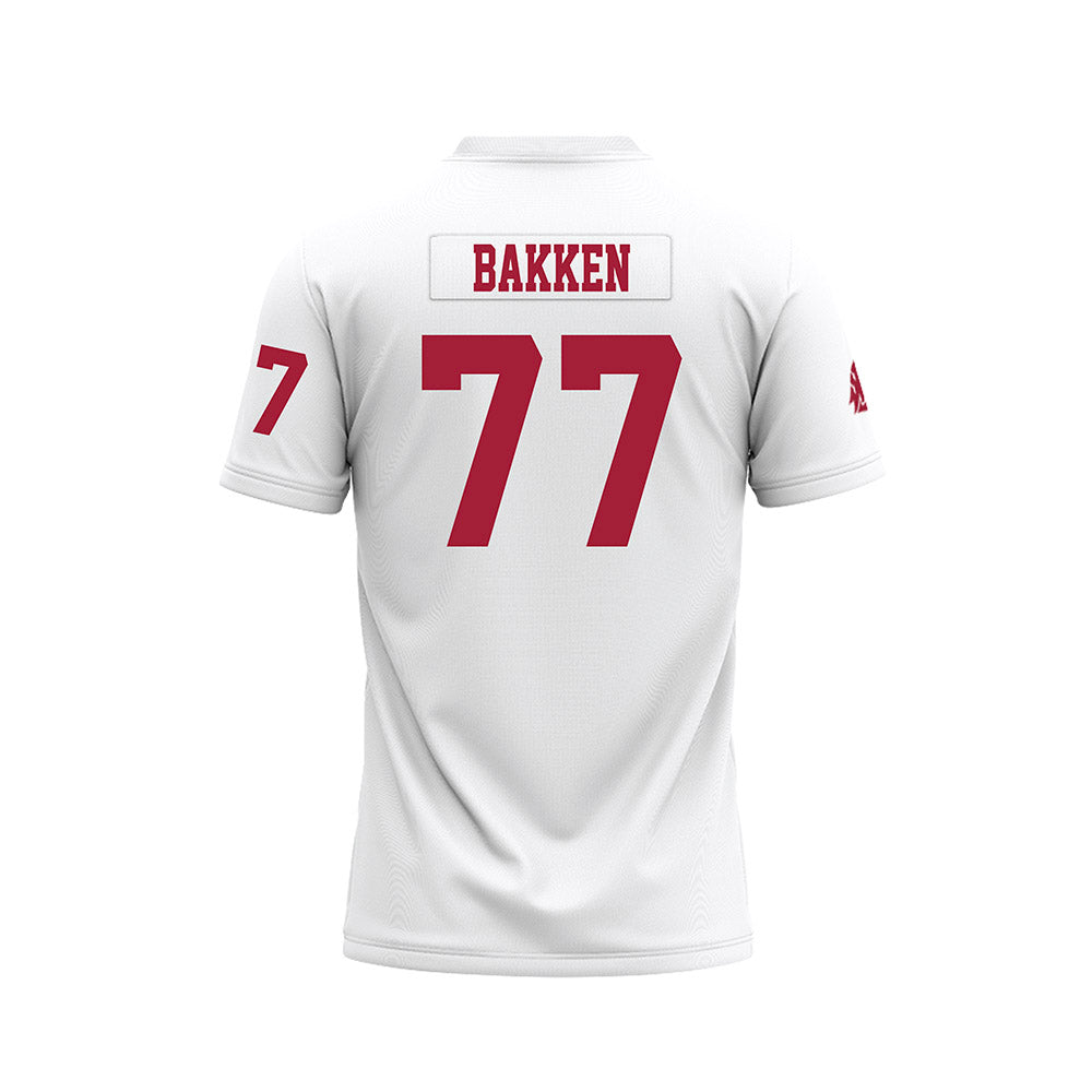 WSU - NCAA Football : Nick Bakken - White Football Jersey-1