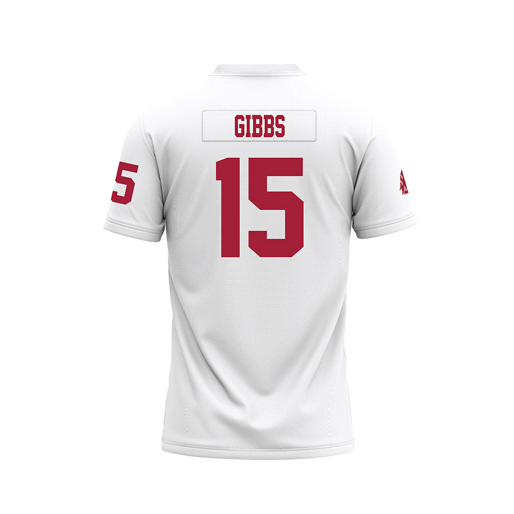 WSU - NCAA Football : Ishmael gibbs - White Football Jersey-1