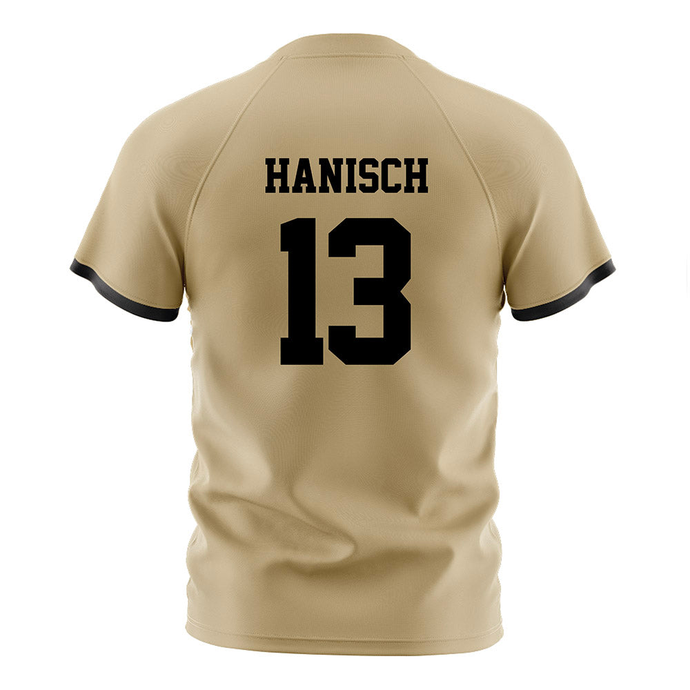 Purdue - NCAA Women's Soccer : bianca hanisch - Gold Soccer Jersey-1