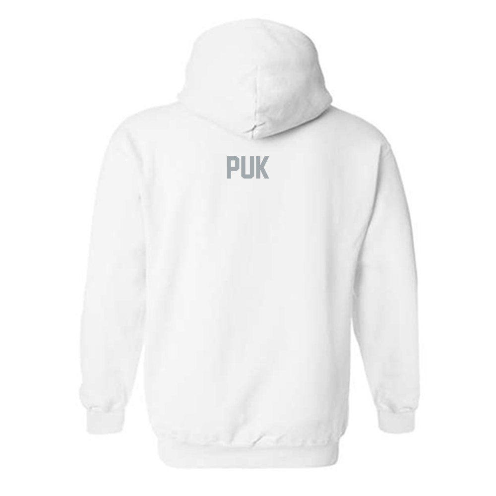 Providence - NCAA Men's Swimming & Diving : Aidan Puk - Classic Shersey Hooded Sweatshirt-1