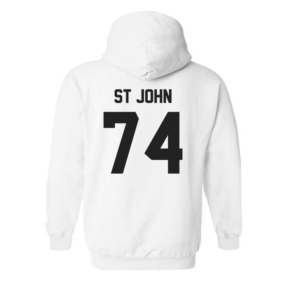 Purdue - NCAA Football : Jalen St John - Sports Shersey Hooded Sweatshirt-1