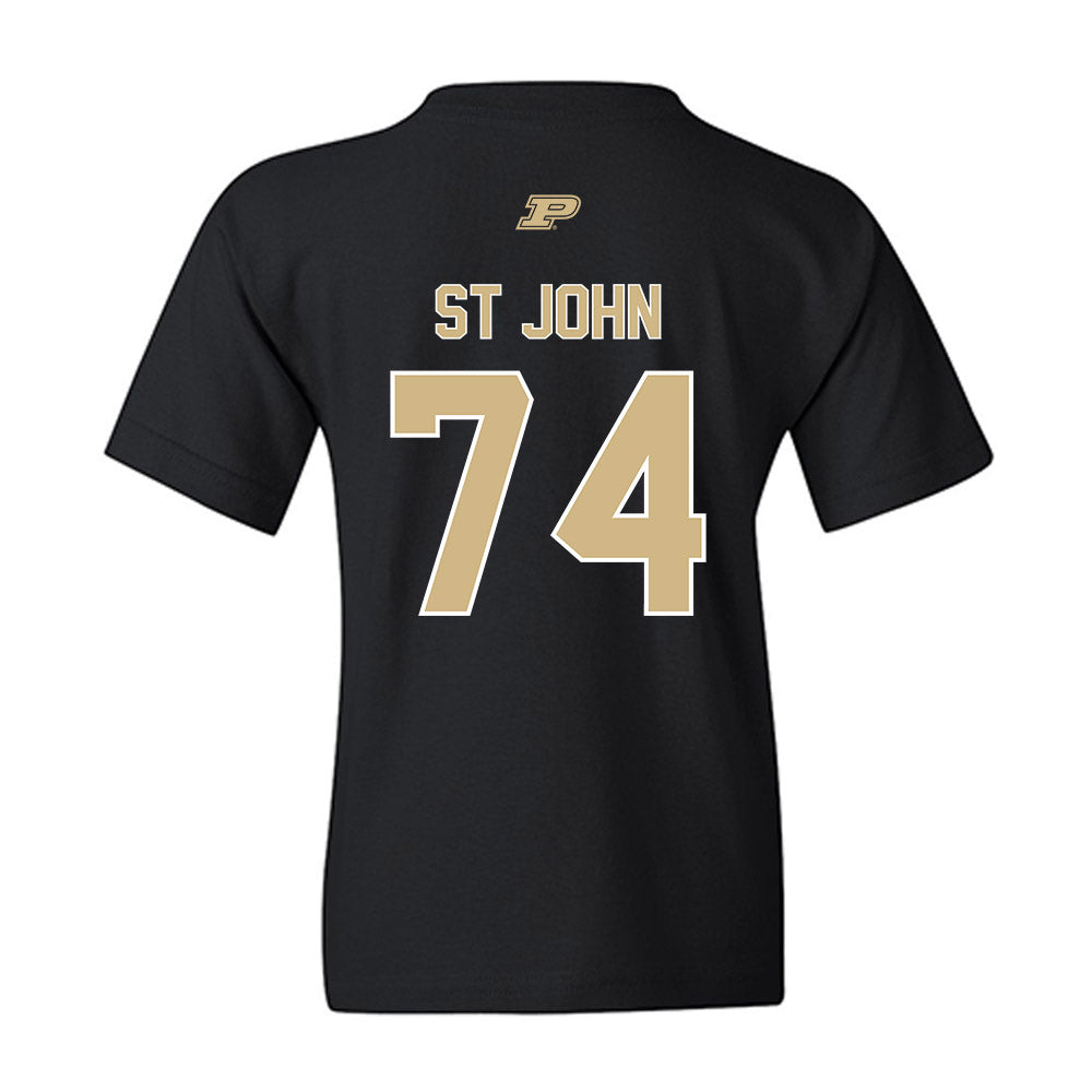 Purdue - NCAA Football : Jalen St John - Sports Shersey Youth T-Shirt-1