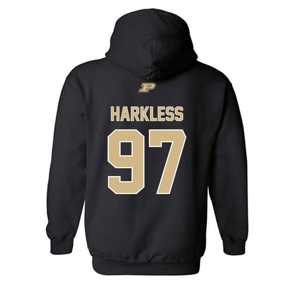 Purdue - NCAA Football : Jamarrion Harkless - Sports Shersey Hooded Sweatshirt
