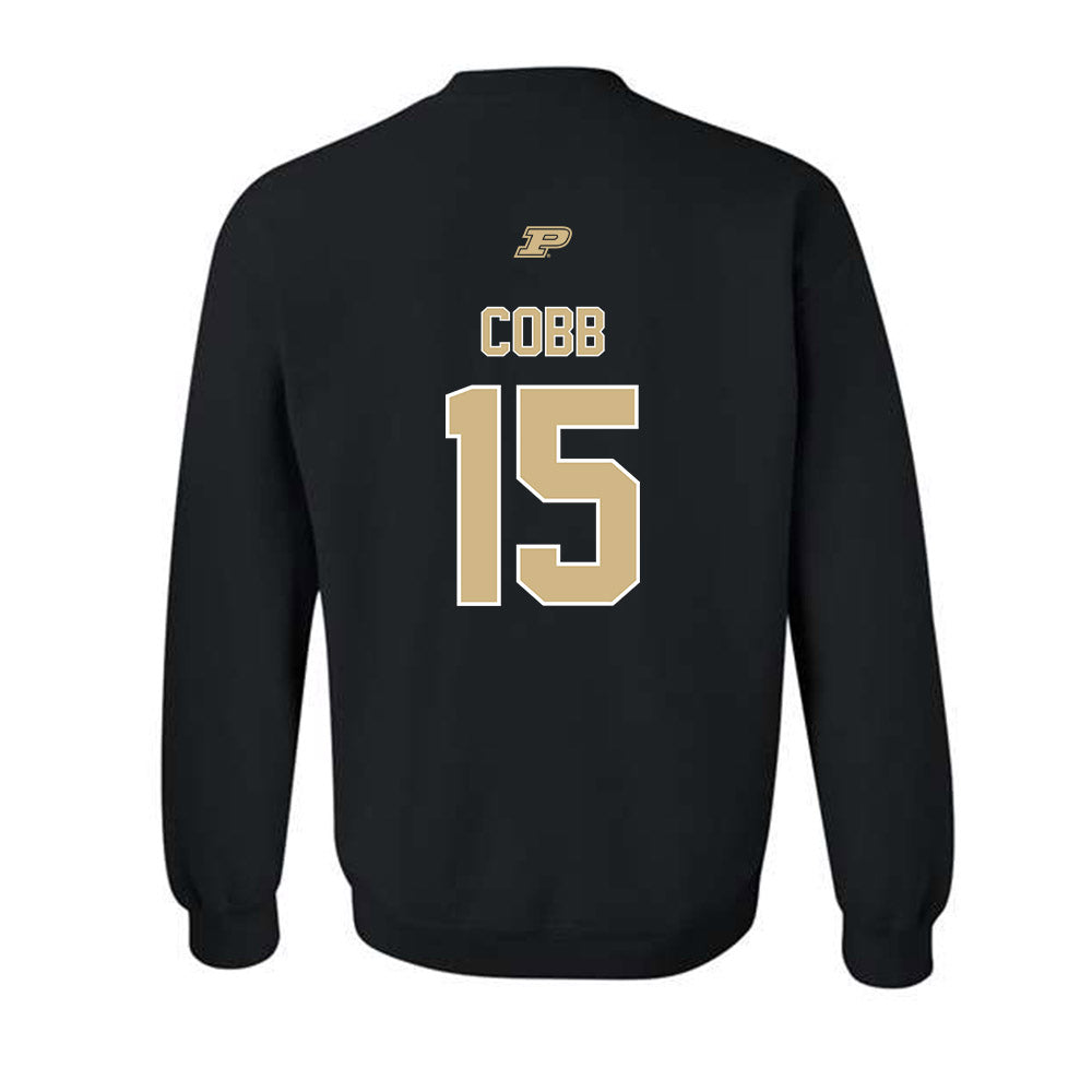 Purdue - NCAA Football : Vi'Naz Cobb - Sports Shersey Crewneck Sweatshirt-1