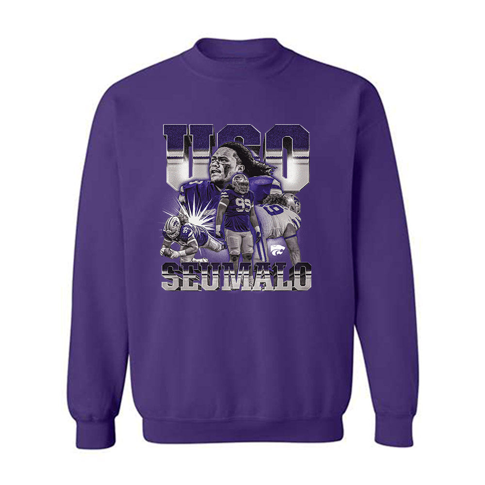 Kansas State - NCAA Football : Uso Seumalo - Player Collage Crewneck Sweatshirt