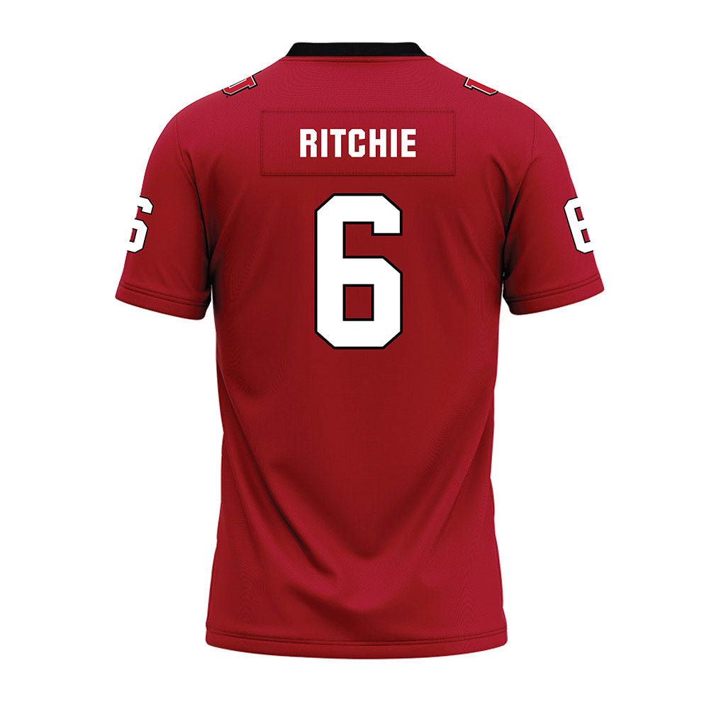 Utah - NCAA Football : Nate Ritchie - Red Premium Football Jersey-1