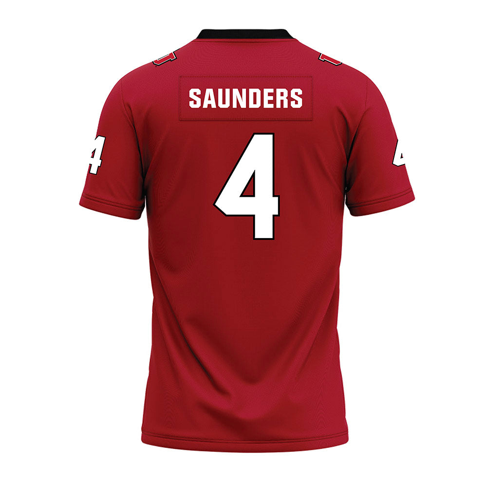 Utah - NCAA Football : Donovan Saunders - Red Premium Football Jersey-1
