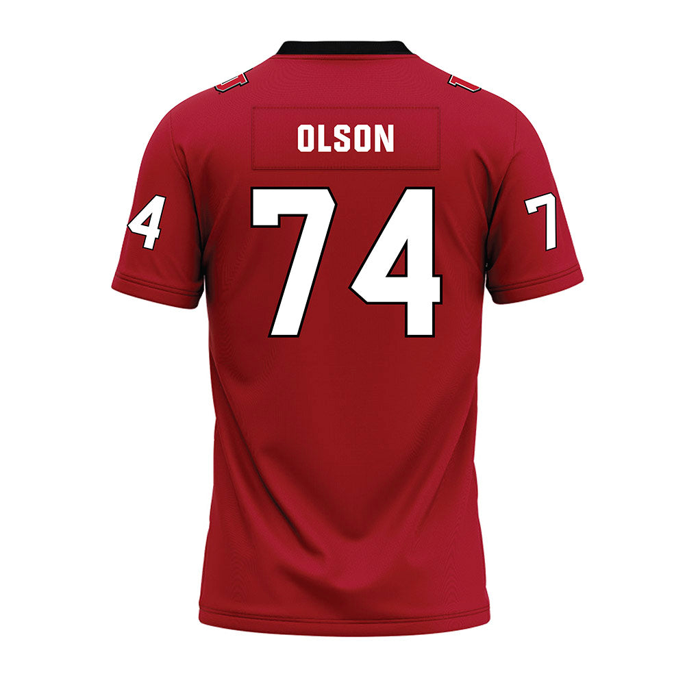 Utah - NCAA Football : Keith Olson - Red Premium Football Jersey-1