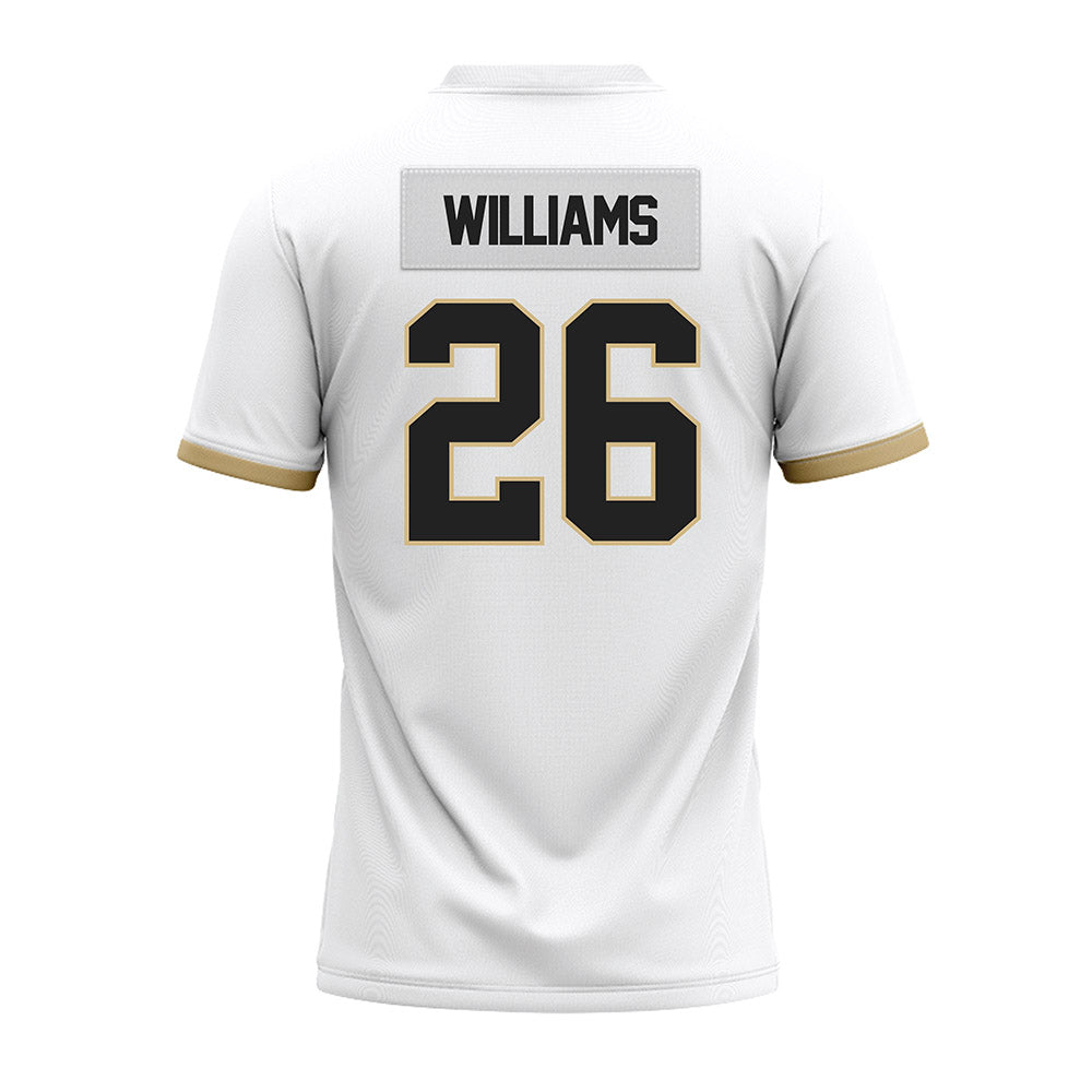 Purdue - NCAA Football : Zeke Williams - White Premium Football Jersey-1