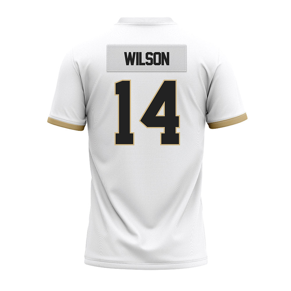 Purdue - NCAA Football : Jacob Wilson - White Premium Football Jersey