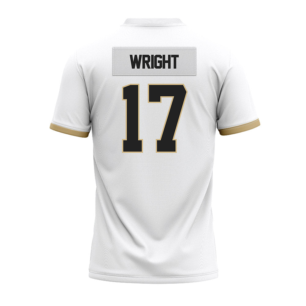 Purdue - NCAA Football : Traveon Wright - White Premium Football Jersey-1