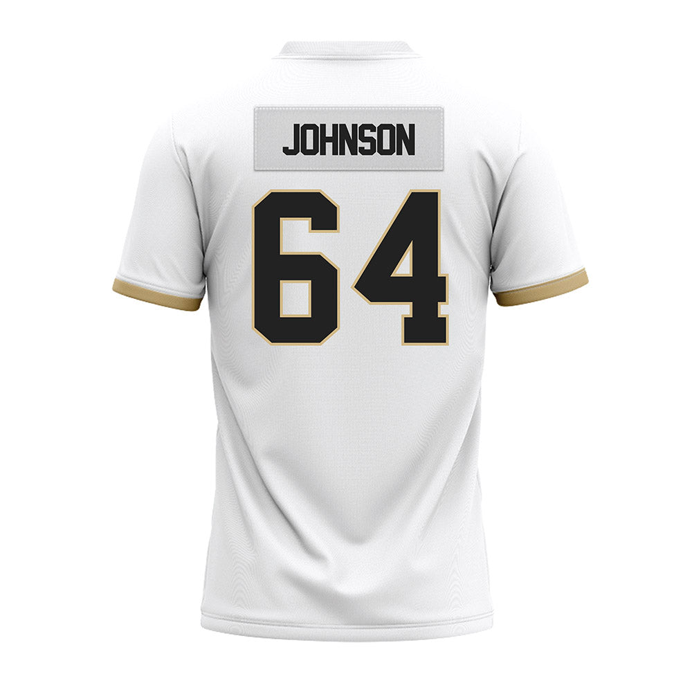 Purdue - NCAA Football : Austin Johnson - White Premium Football Jersey