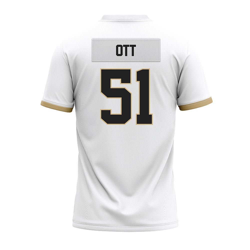 Purdue - NCAA Football : Jaxon Ott - White Premium Football Jersey-1