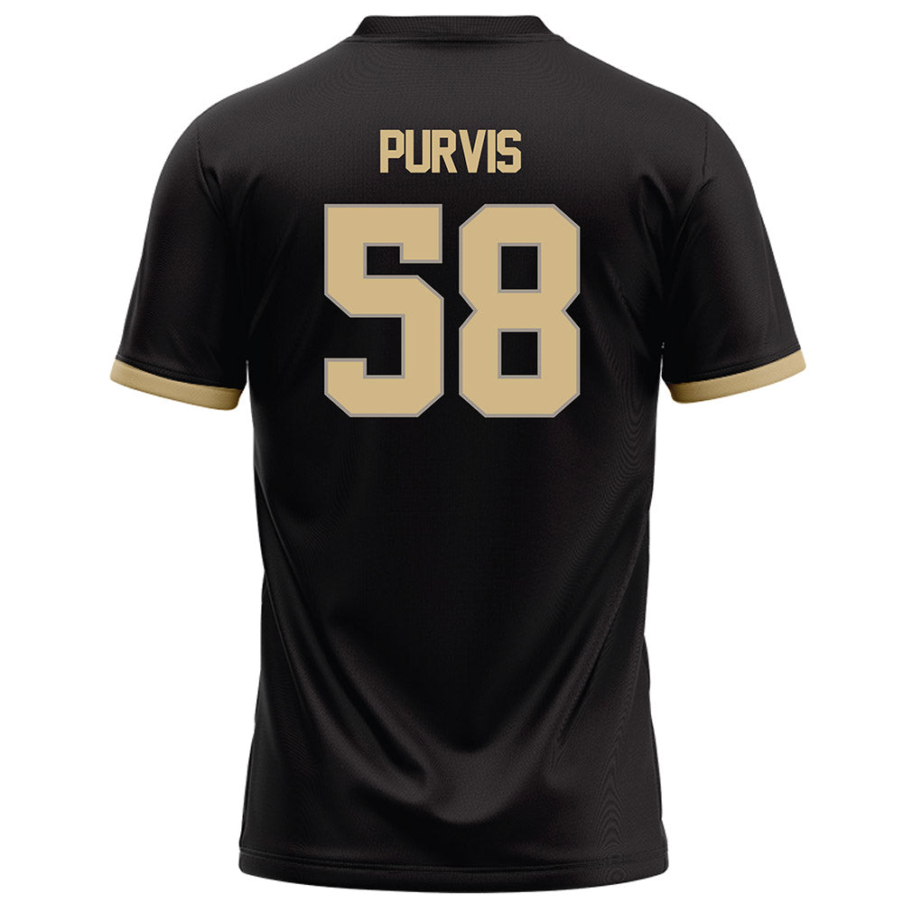 Purdue - NCAA Football : Hank Purvis - Black Football Jersey-1