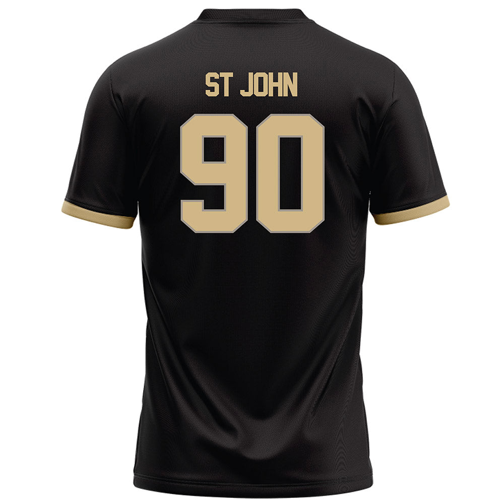 Purdue - NCAA Football : Elijah St John - Black Football Jersey-1