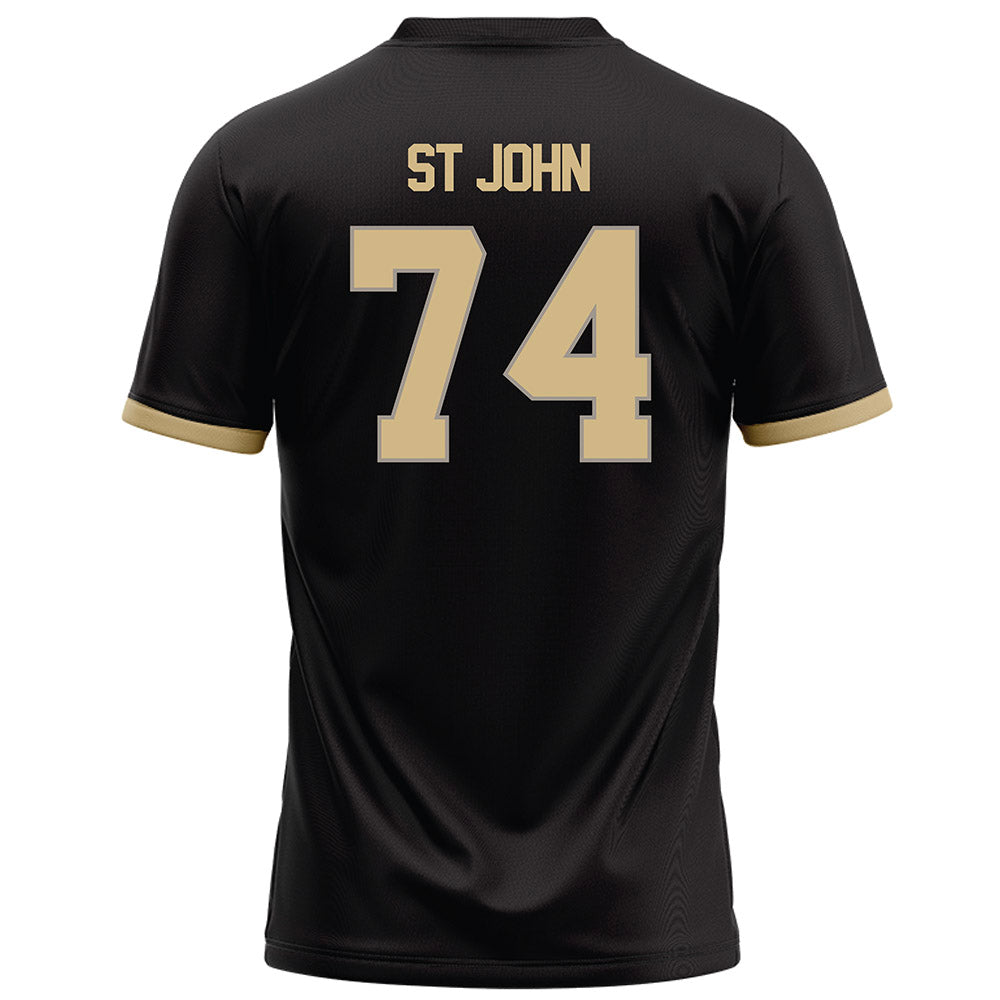 Purdue - NCAA Football : Jalen St John - Black Football Jersey-1