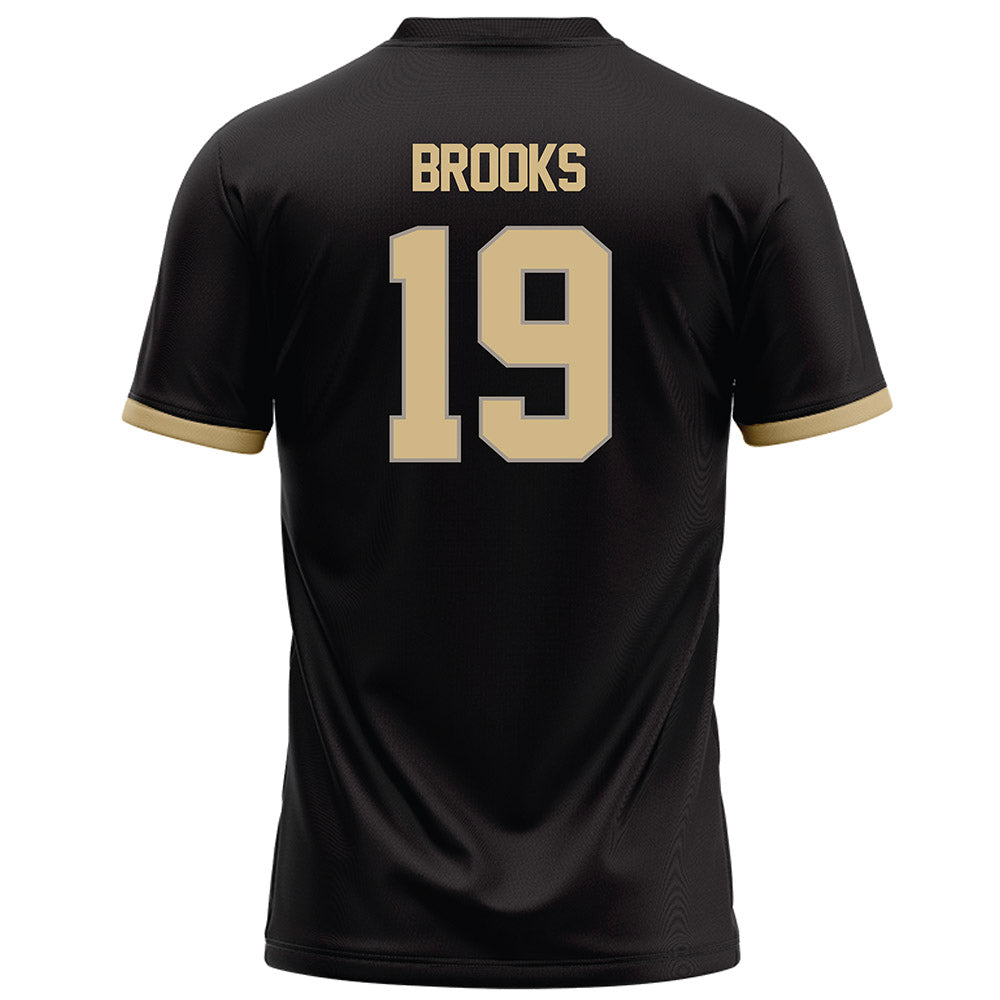 Purdue - NCAA Football : Landon Brooks - Black Football Jersey-1