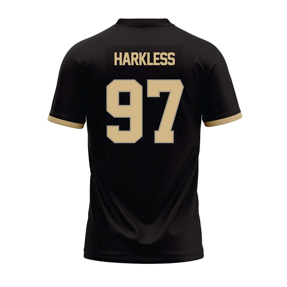 Purdue - NCAA Football : Jamarrion Harkless - Black Football Jersey