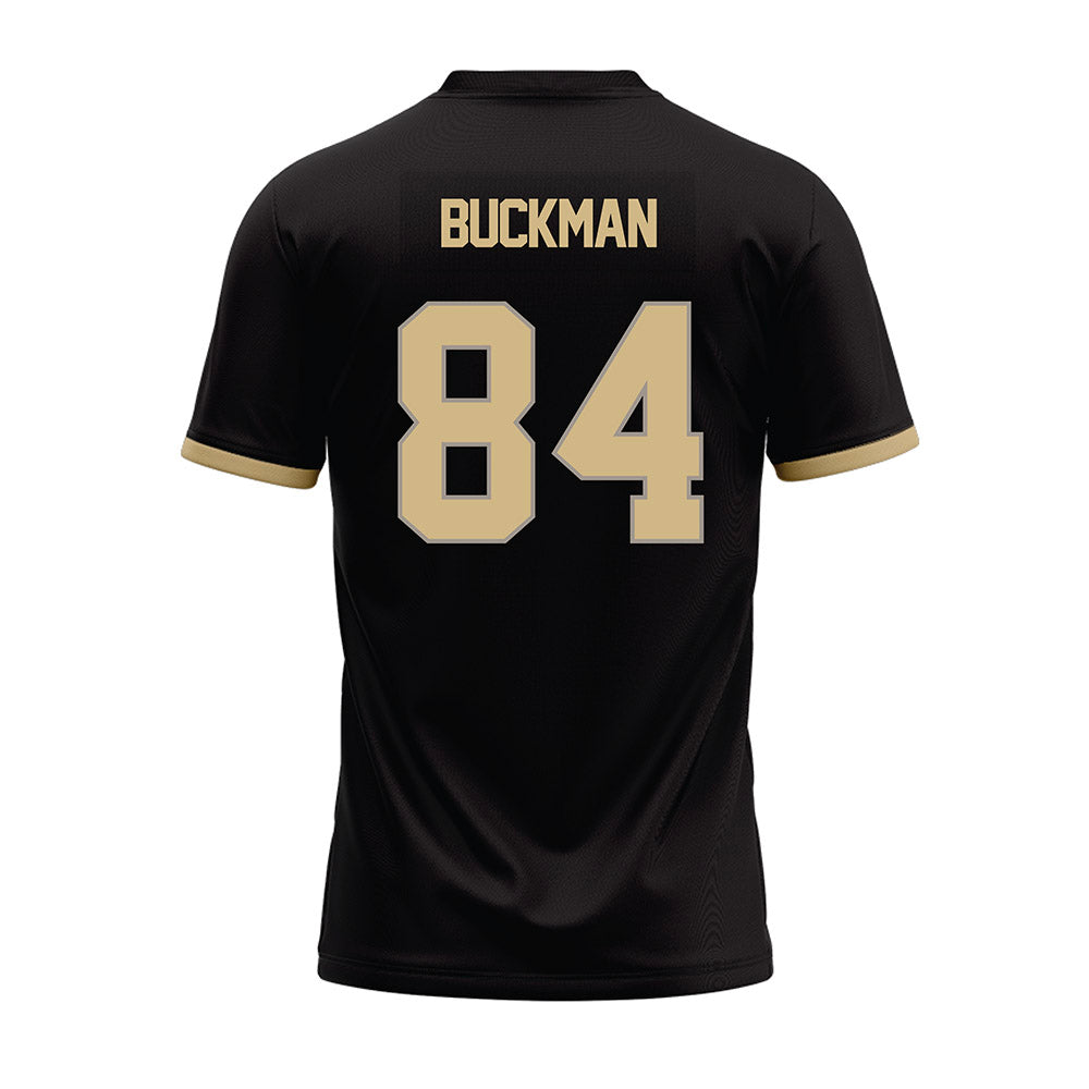 Purdue - NCAA Football : Nolan Buckman - Black Football Jersey