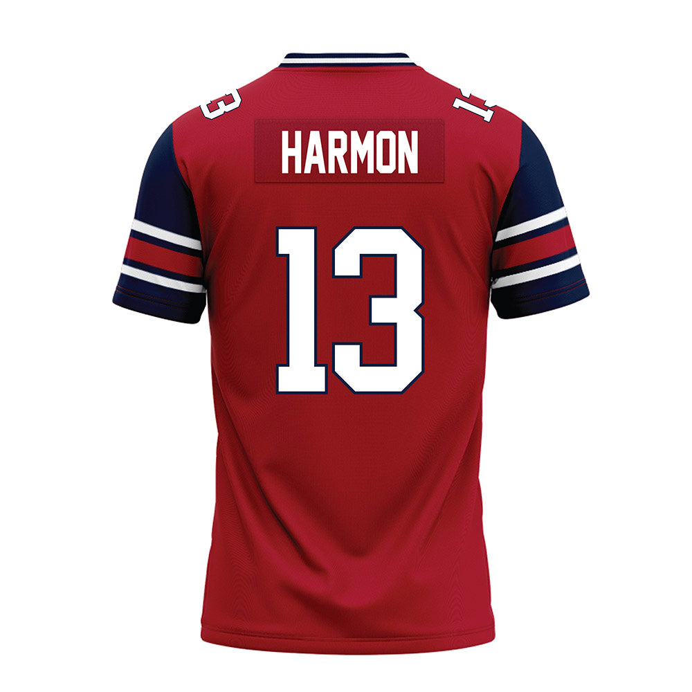Liberty - NCAA Football : Damond Harmon - Red Premium Football Jersey-1