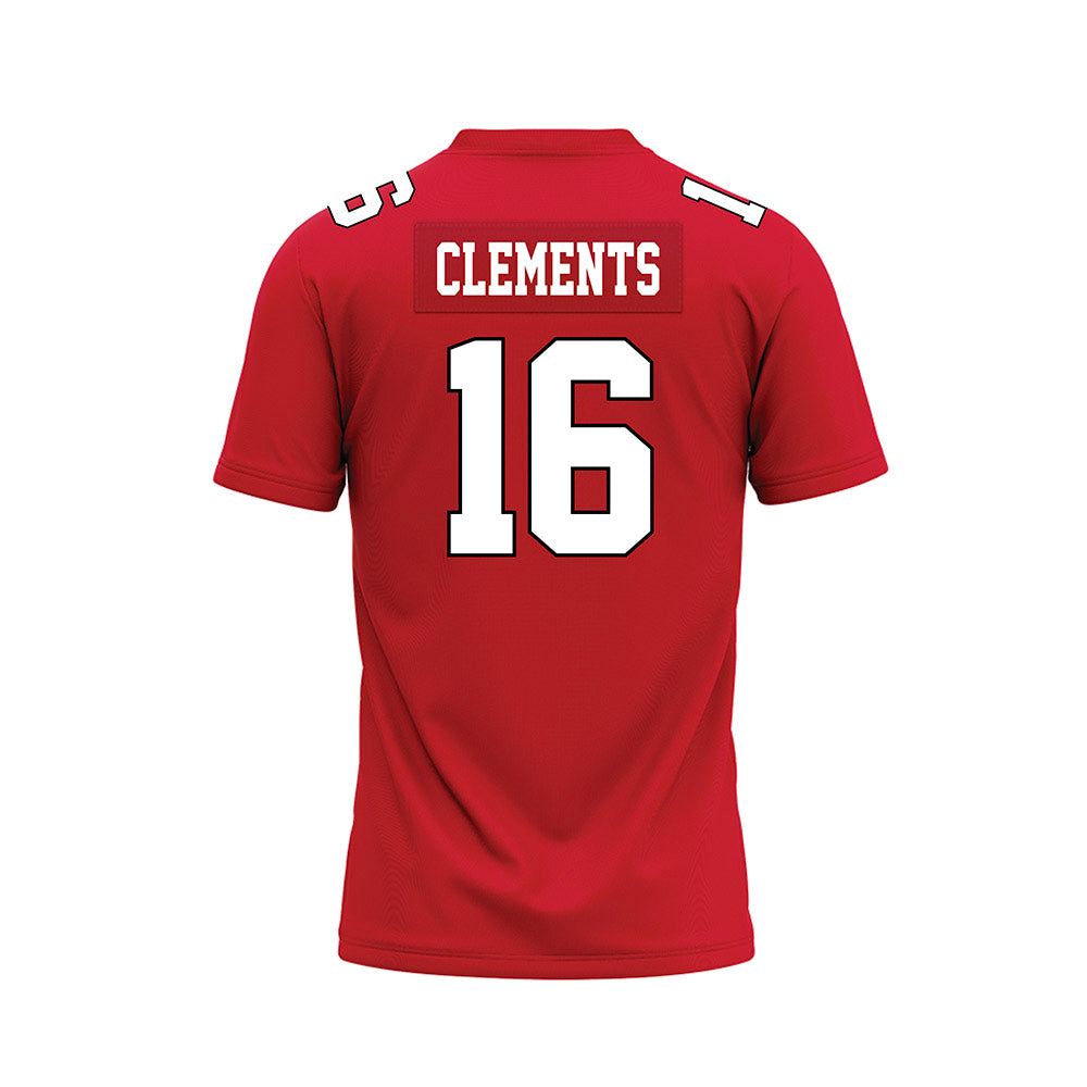 Youngstown State - NCAA Football : Darius Clements - Red Premium Football Jersey-1