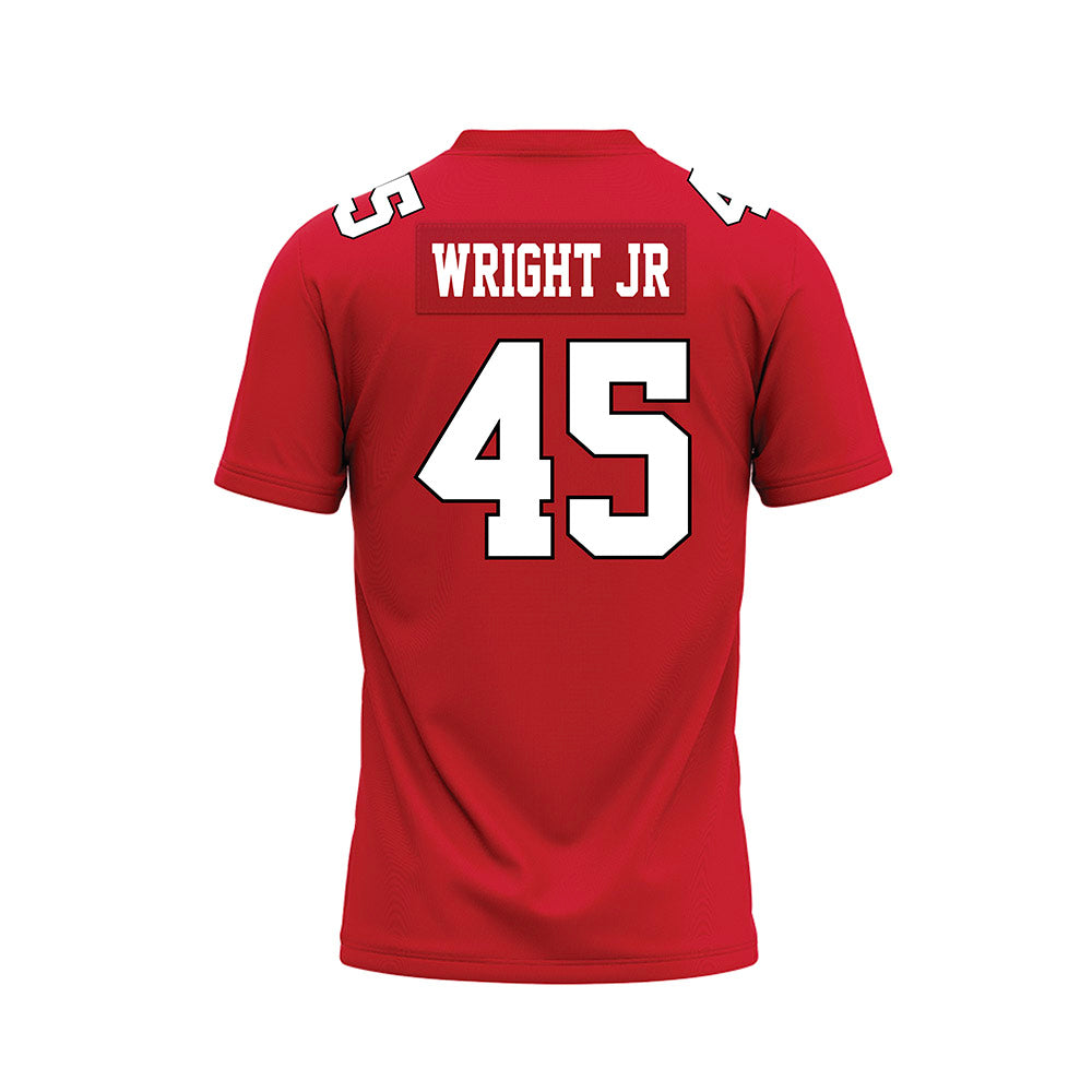 Youngstown State - NCAA Football : Mike Wright jr - Red Premium Football Jersey-1