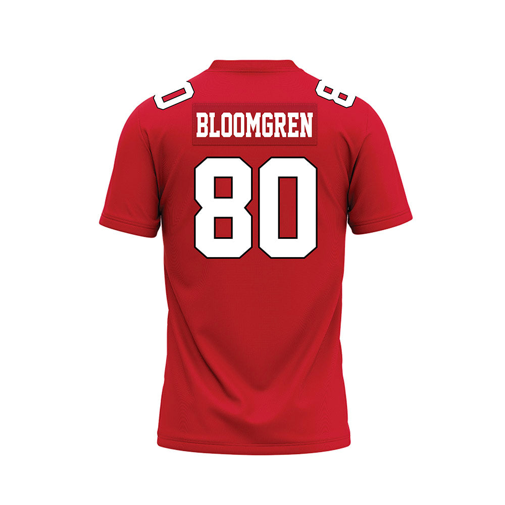 Youngstown State - NCAA Football : Christian Bloomgren - Red Premium Football Jersey-1