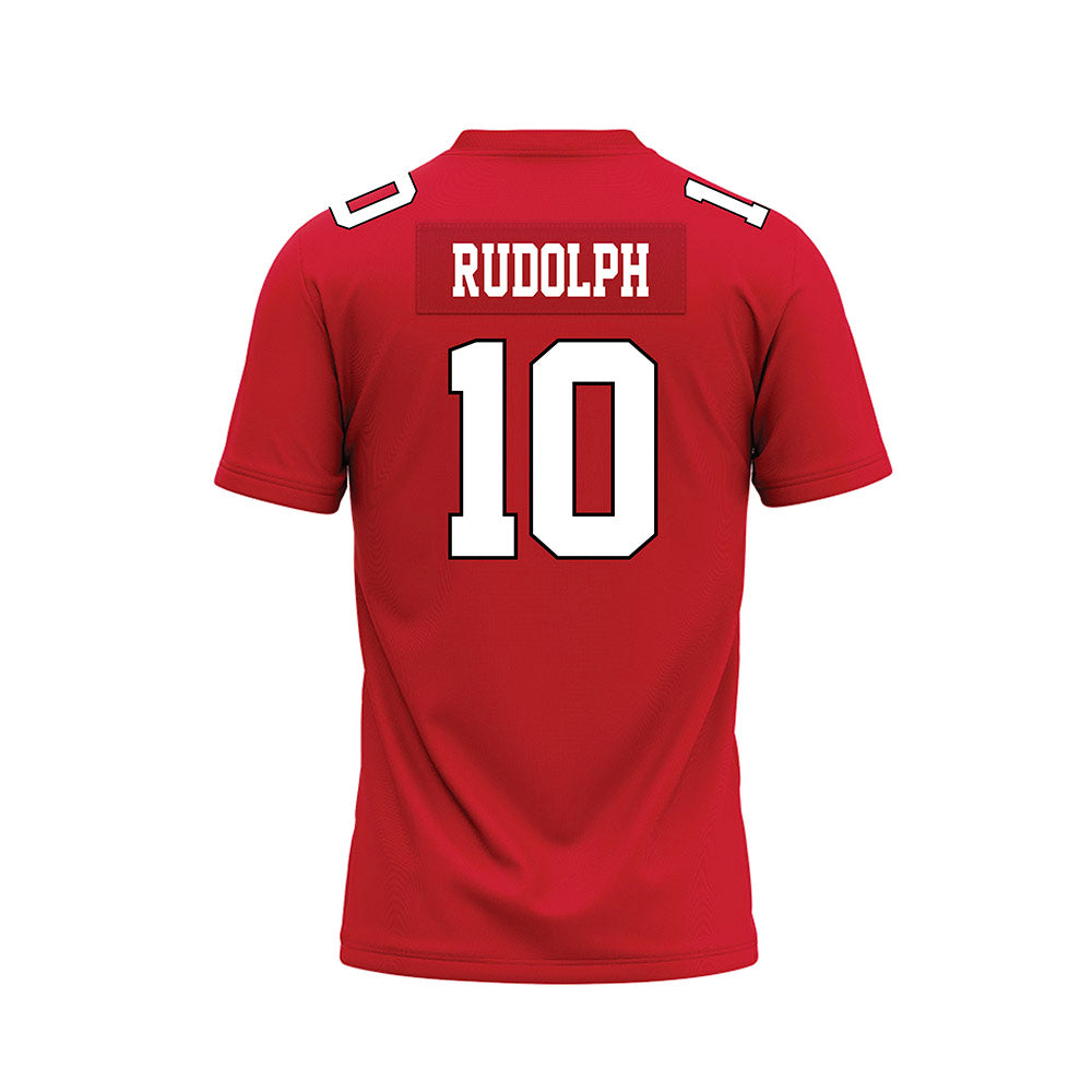 Youngstown State - NCAA Football : Jordan Rudolph - Red Premium Football Jersey-1
