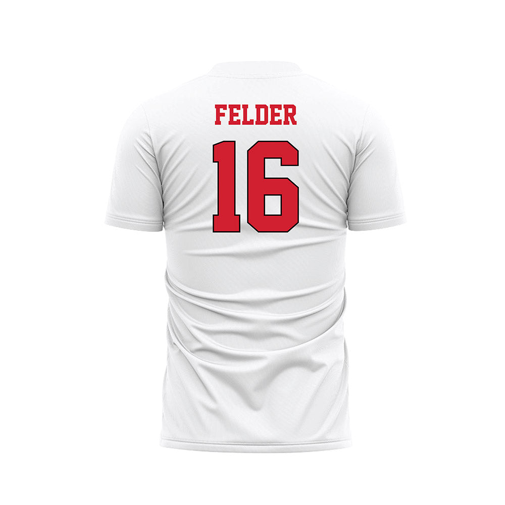 Youngstown State - NCAA Women's Soccer : Sara Felder - White Soccer Jersey-1