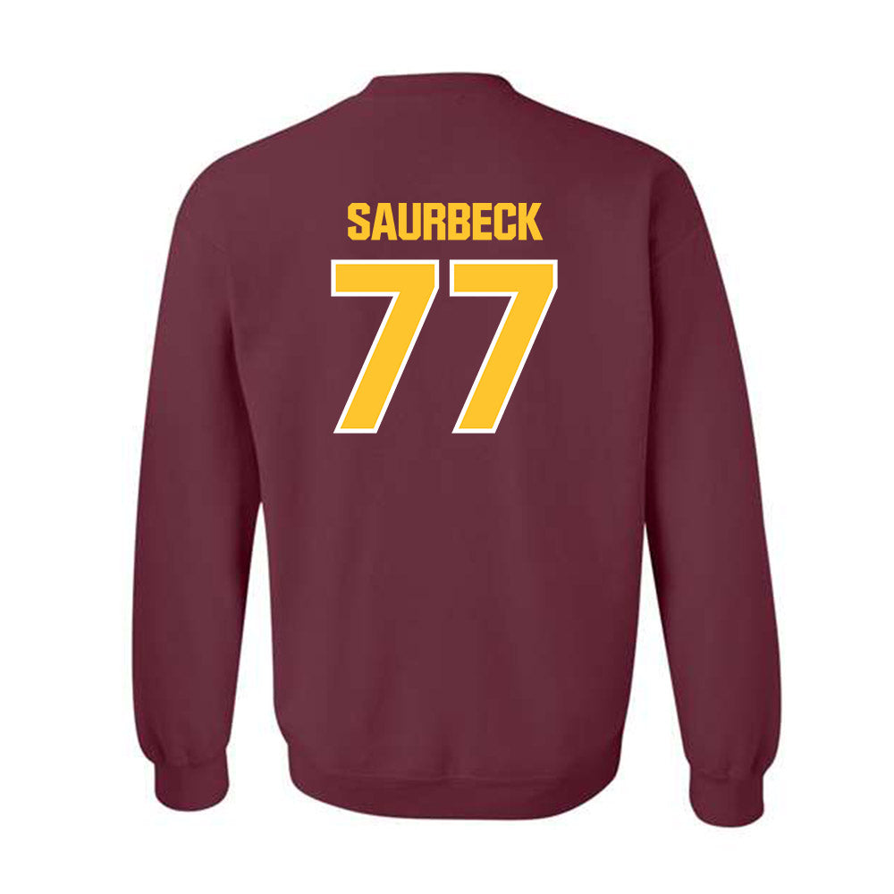 Central Michigan - NCAA Football : Jacob Saurbeck - Classic Shersey Crewneck Sweatshirt-1