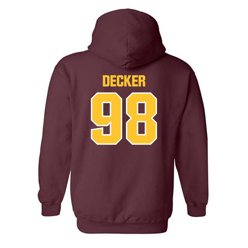 Central Michigan - NCAA Football : Jonathan Decker - Classic Shersey Hooded Sweatshirt-1