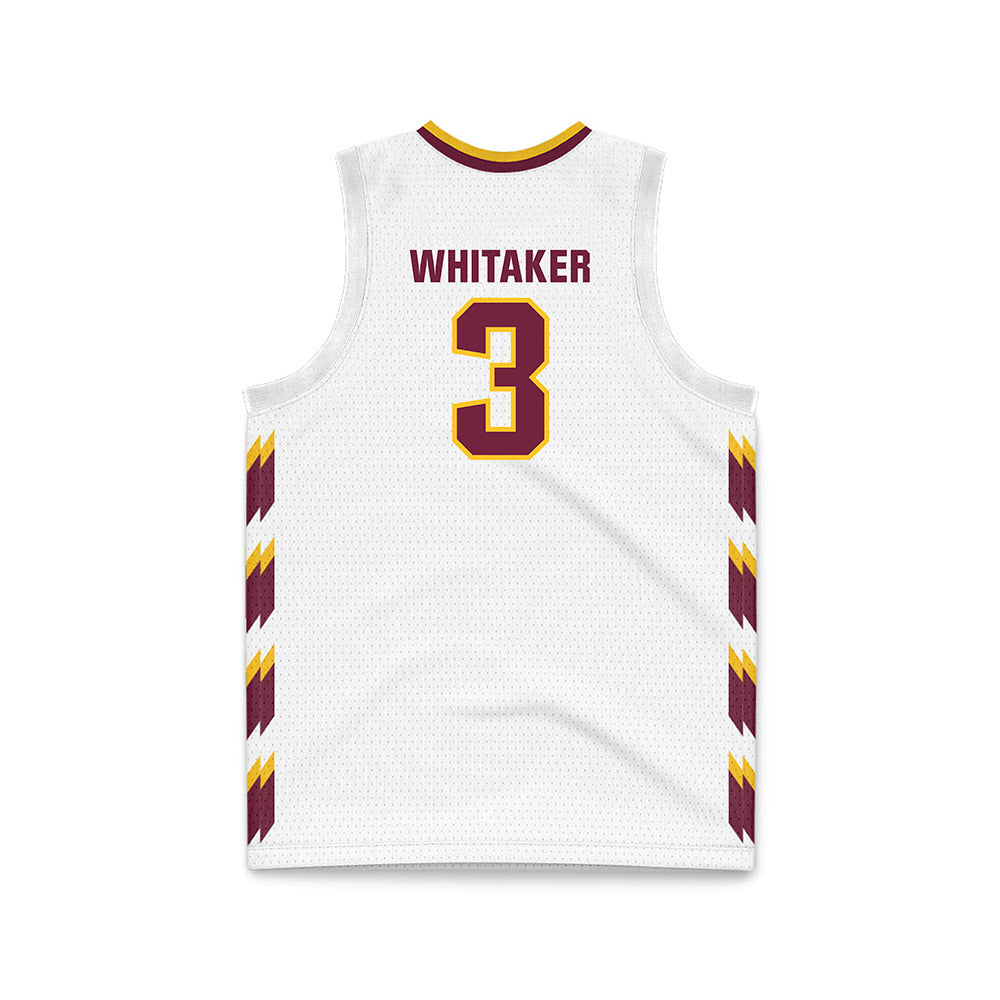 Central Michigan - NCAA Men's Basketball : Jaxson Whitaker - White Basketball Jersey-1