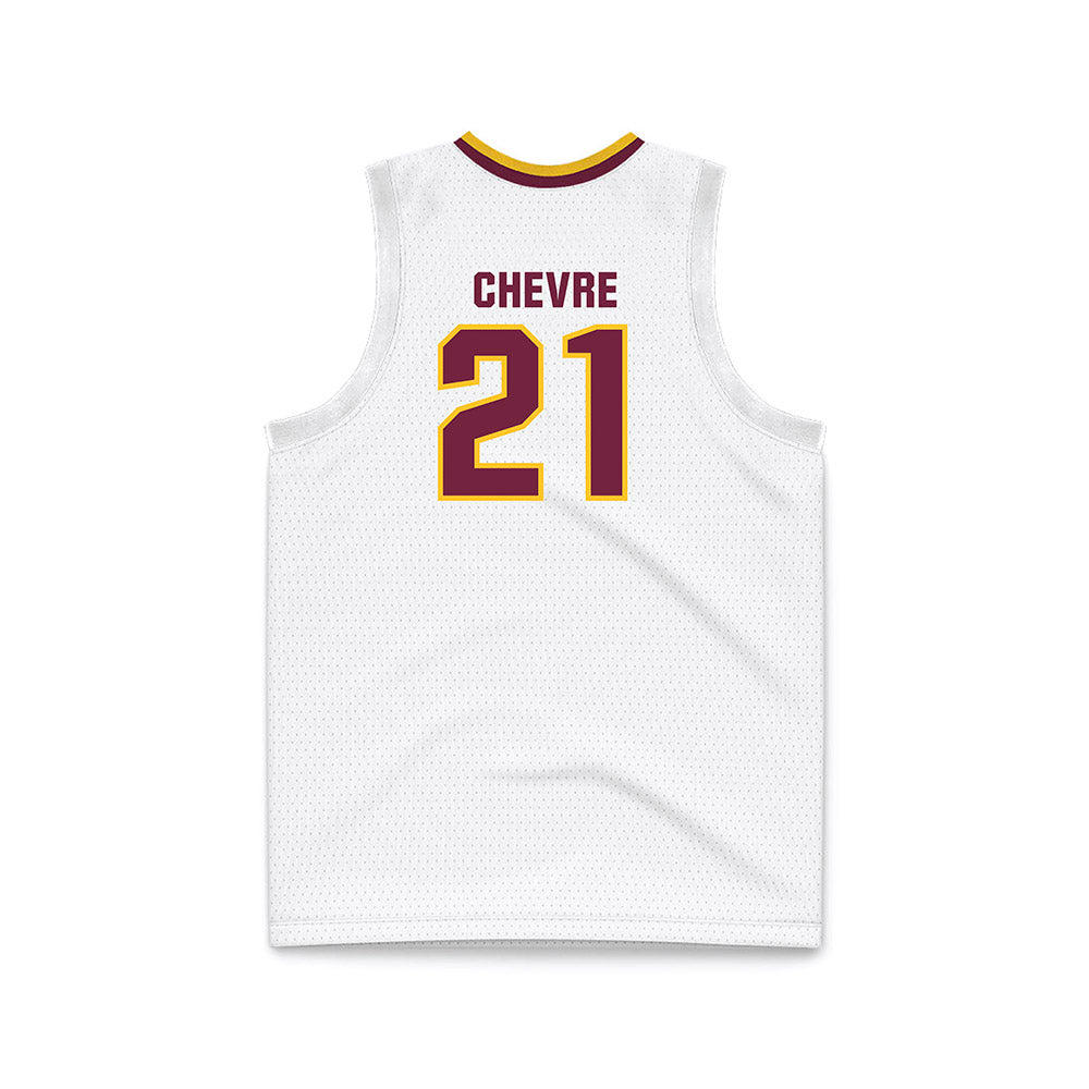 Central Michigan - NCAA Women's Basketball : Zareia Chevre - White Basketball Jersey-1