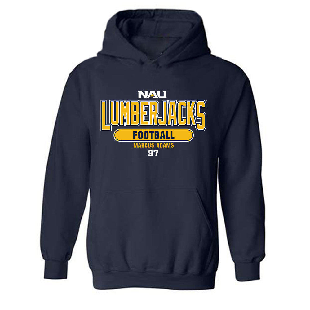 Northern Arizona - NCAA Football : Marcus Adams - Classic Fashion Shersey Hooded Sweatshirt-0