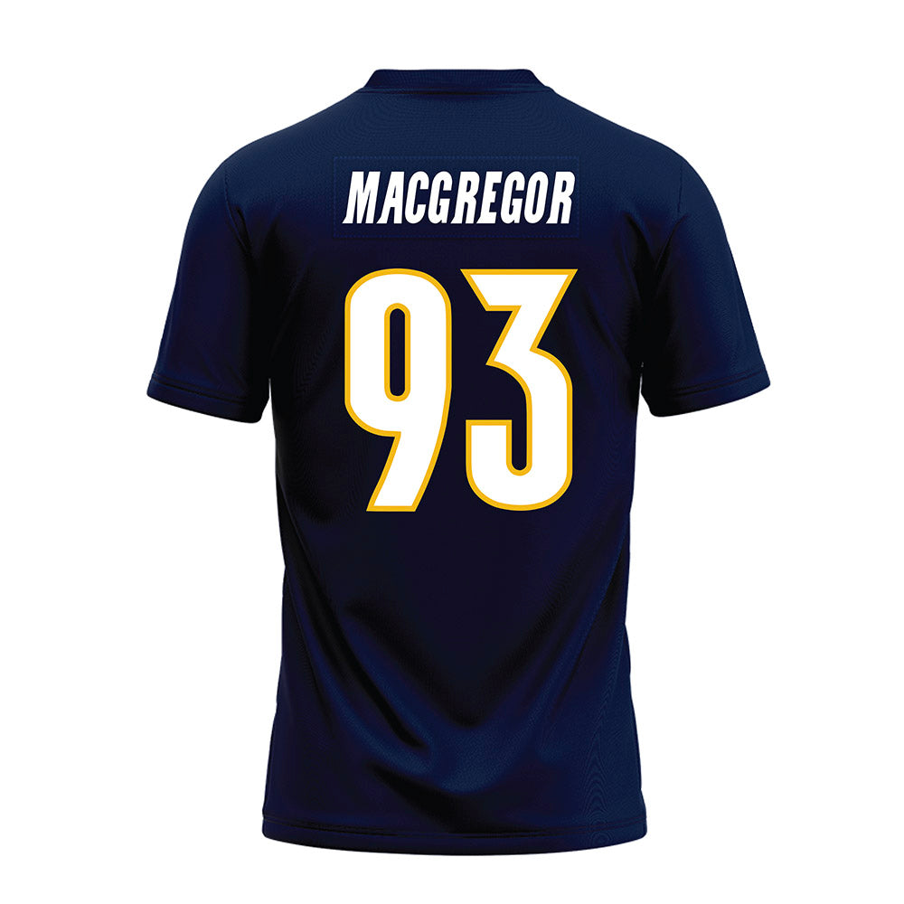 Northern Arizona - NCAA Football : Logan MacGregor - Navy Premium Football Jersey-1