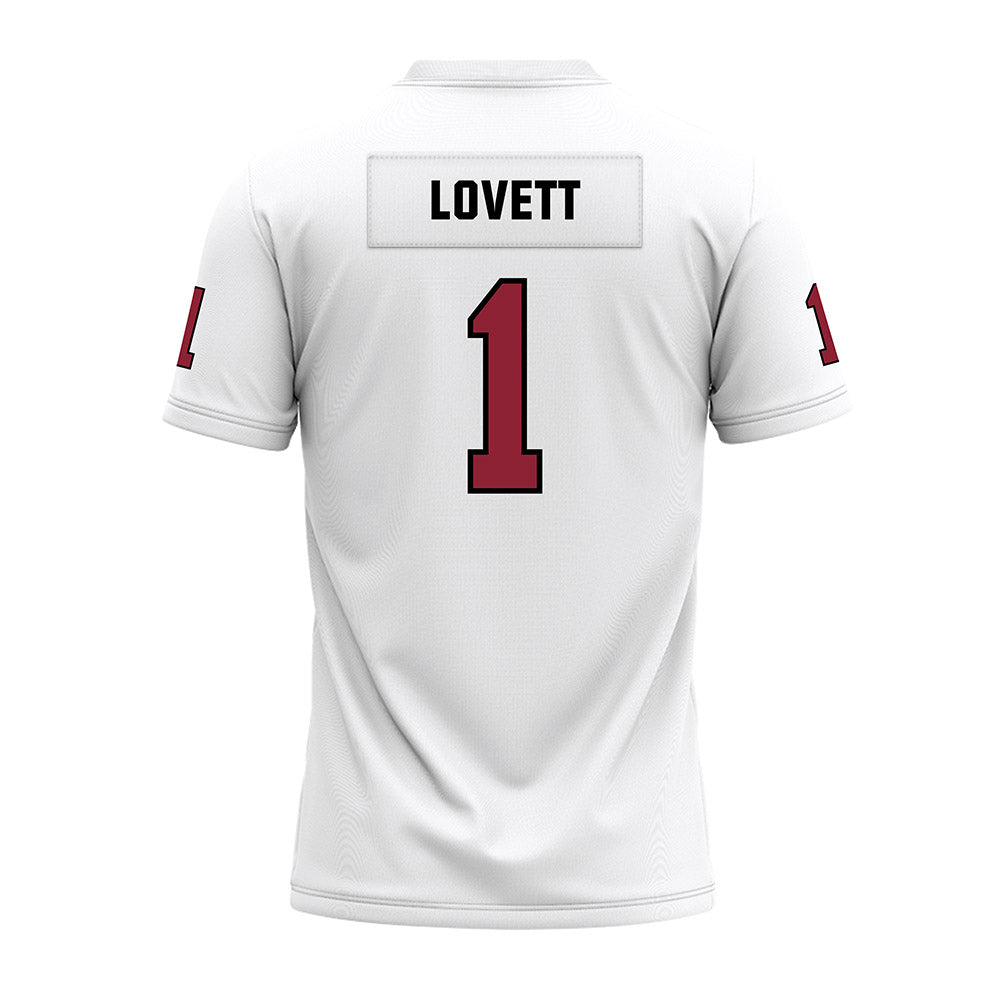 Troy - NCAA Football : Jordan Lovett - White Premium Football Jersey-1