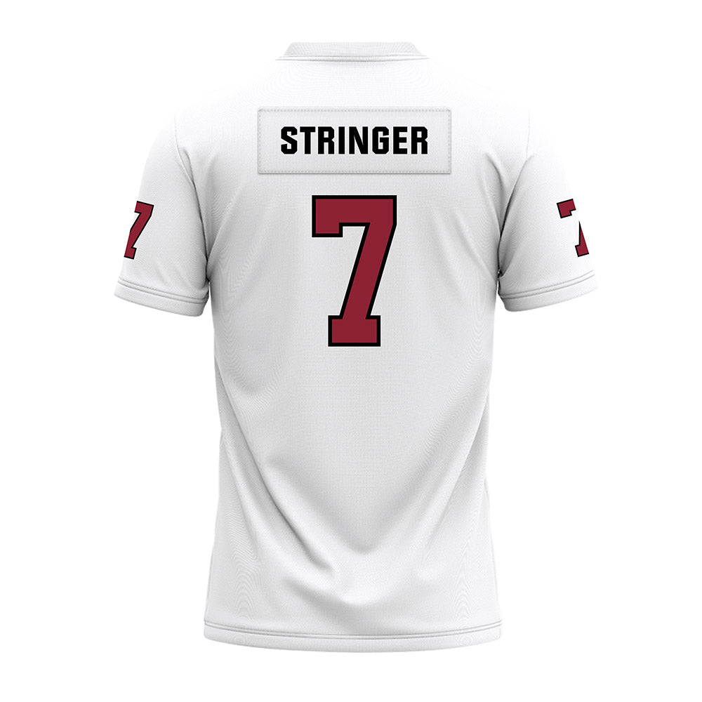 Troy - NCAA Football : Jordan Stringer - White Premium Football Jersey