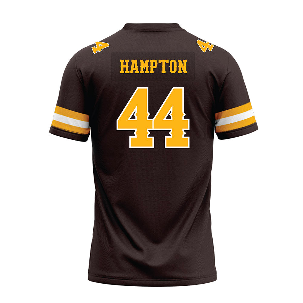 Wyoming - NCAA Football : Tyler Hampton - Brown Premium Football Jersey-1
