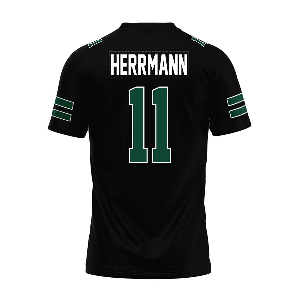 Ohio - NCAA Football : Evan Herrmann - Black Premium Football Jersey-1