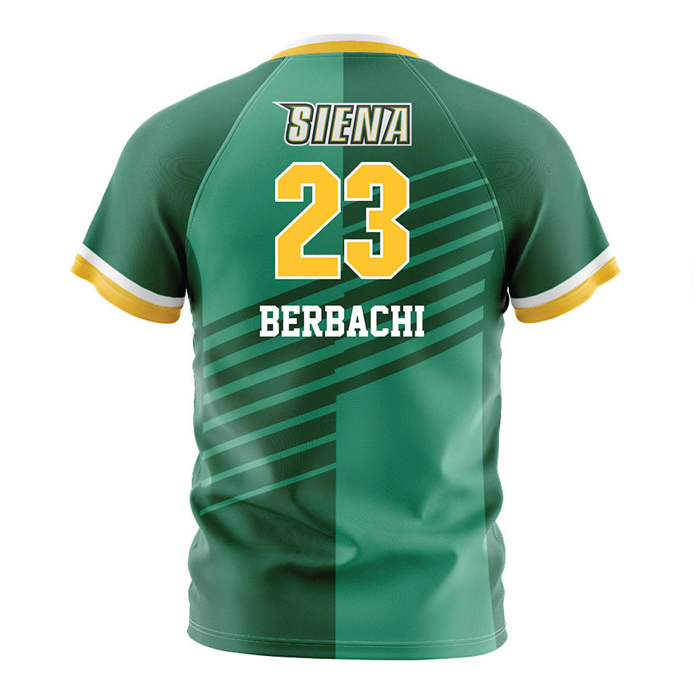 Siena - NCAA Men's Soccer : Rayan Berbachi - Green Soccer Jersey-1