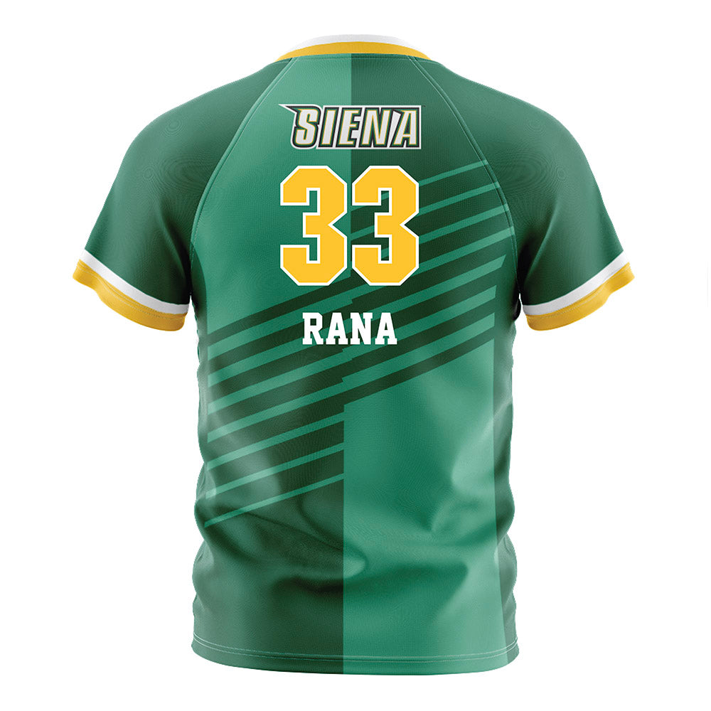 Siena - NCAA Men's Soccer : Nicky Rana - Green Soccer Jersey-1